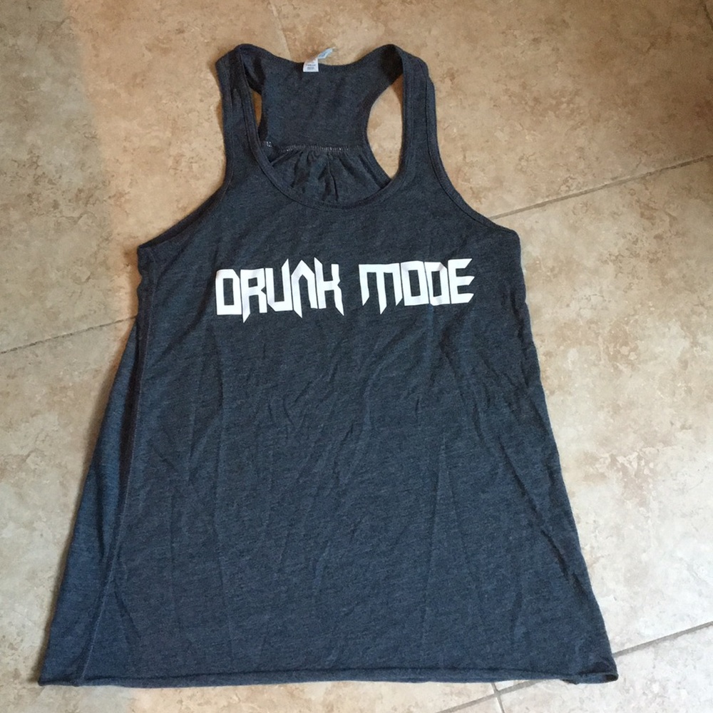 Drunk Mode racer back tank top